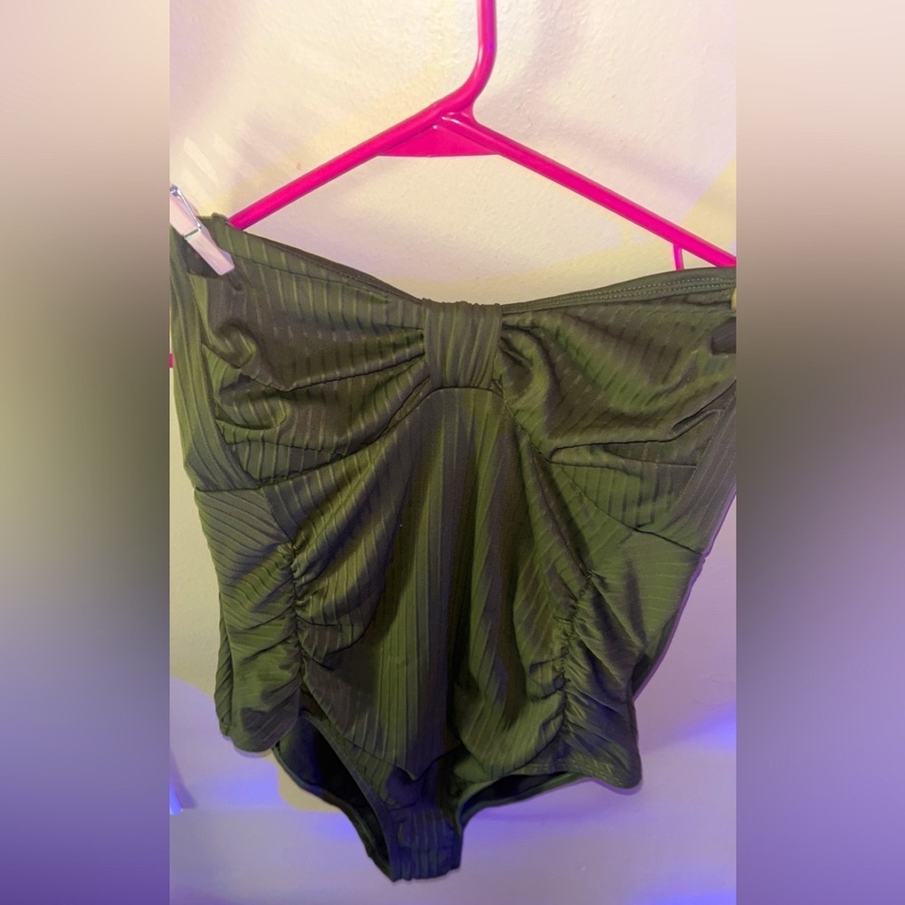 Olive Green One Piece Eco-friendly Swimsuit